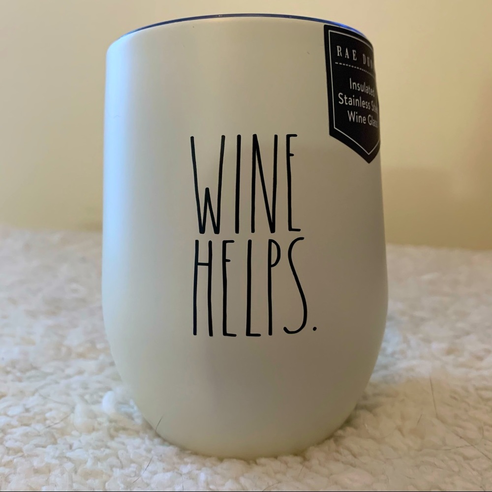 Rae Dunn Stainless Steel WINE HELPS Wine Tumbler